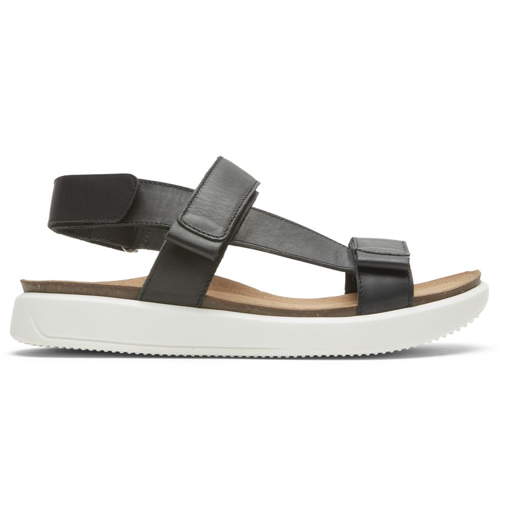 Rockport Women's Kells Bay Sandals - Black - USA (1862NXVRC)